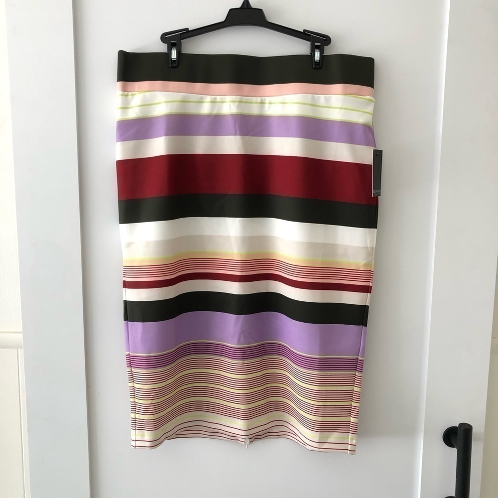 Eloquii Striped Pencil Midi Skirt 16